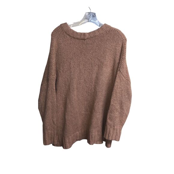 246. Aerie oversized brown alpaca wool sweater size small - Picture 1 of 3